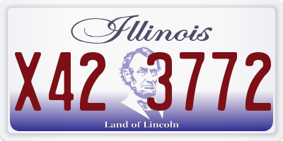 IL license plate X423772