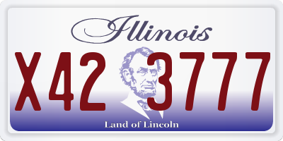 IL license plate X423777