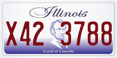 IL license plate X423788