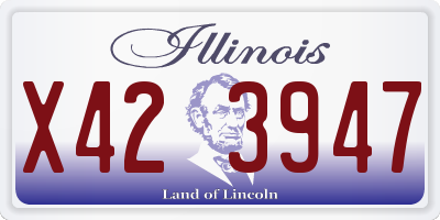 IL license plate X423947