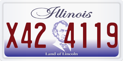 IL license plate X424119