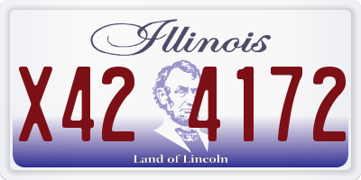 IL license plate X424172