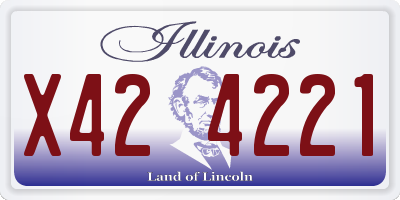 IL license plate X424221