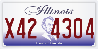 IL license plate X424304