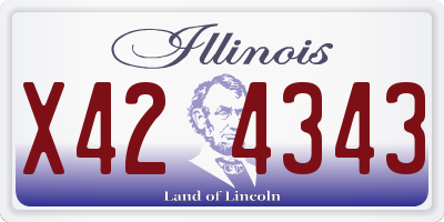 IL license plate X424343