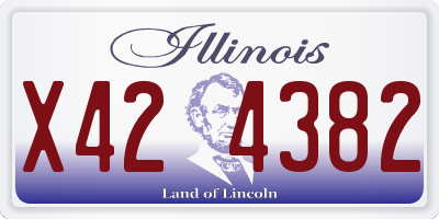 IL license plate X424382