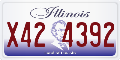 IL license plate X424392