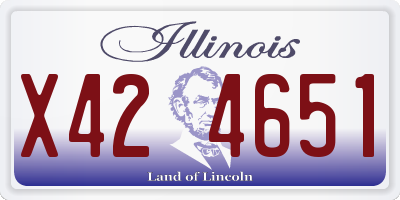 IL license plate X424651