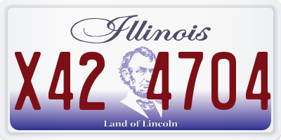 IL license plate X424704