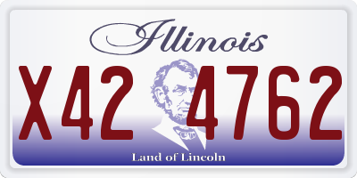 IL license plate X424762