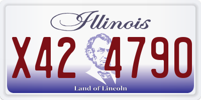 IL license plate X424790