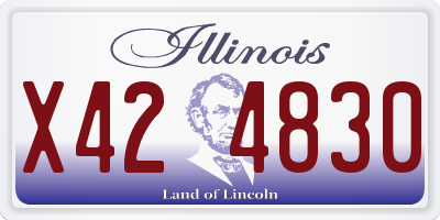 IL license plate X424830