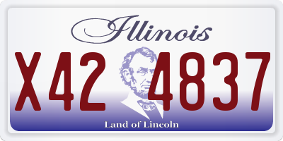 IL license plate X424837