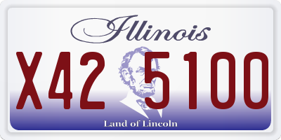 IL license plate X425100