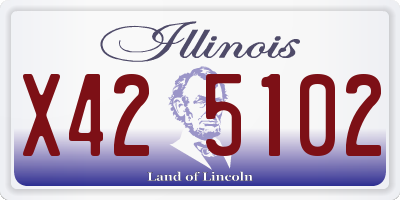 IL license plate X425102