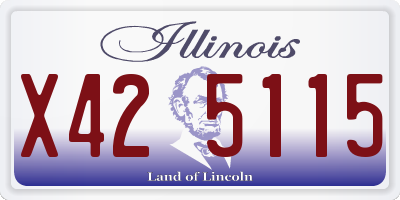 IL license plate X425115