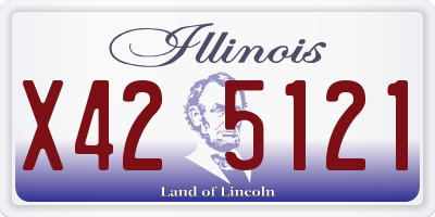 IL license plate X425121