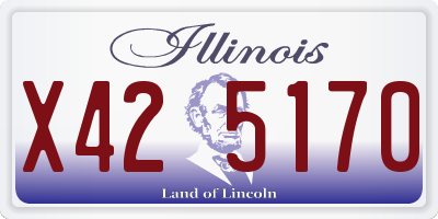 IL license plate X425170