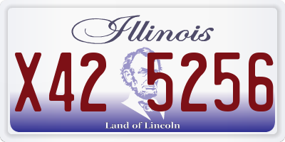 IL license plate X425256