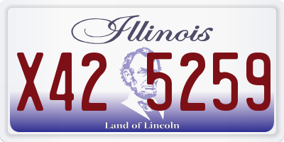 IL license plate X425259