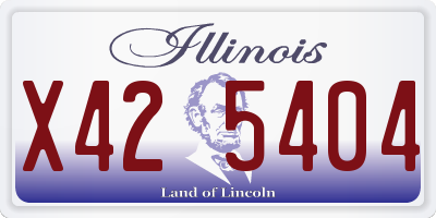 IL license plate X425404