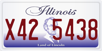 IL license plate X425438