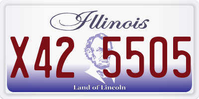 IL license plate X425505