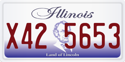 IL license plate X425653
