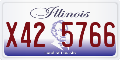 IL license plate X425766