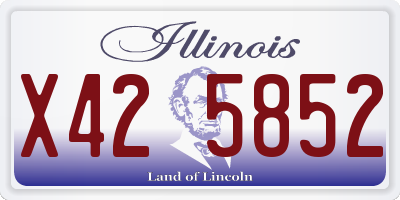 IL license plate X425852
