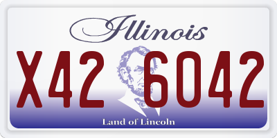 IL license plate X426042