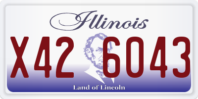 IL license plate X426043