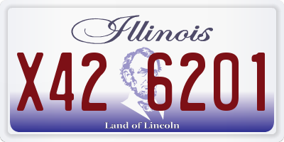 IL license plate X426201