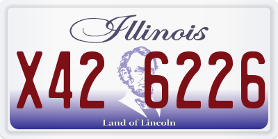 IL license plate X426226