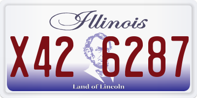 IL license plate X426287