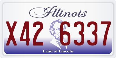 IL license plate X426337