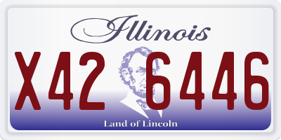 IL license plate X426446