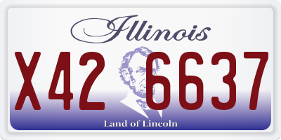 IL license plate X426637