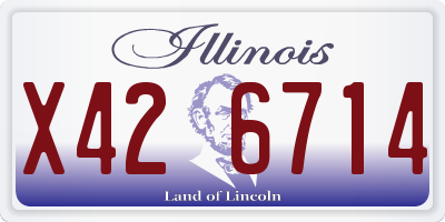 IL license plate X426714