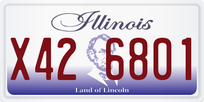 IL license plate X426801