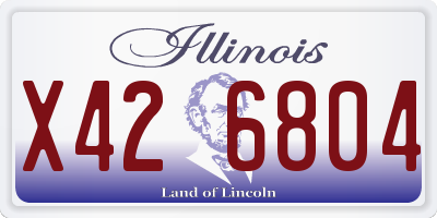 IL license plate X426804