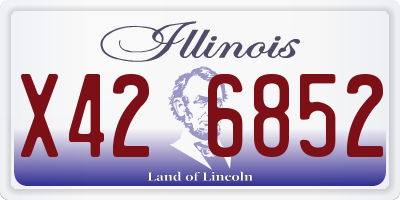 IL license plate X426852