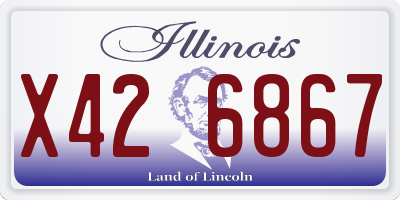 IL license plate X426867