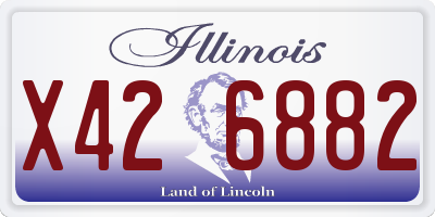 IL license plate X426882