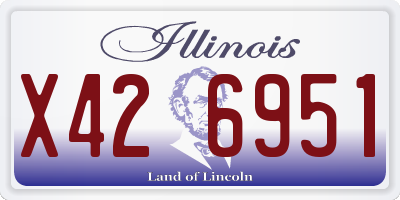 IL license plate X426951