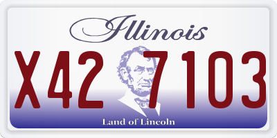 IL license plate X427103
