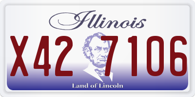 IL license plate X427106