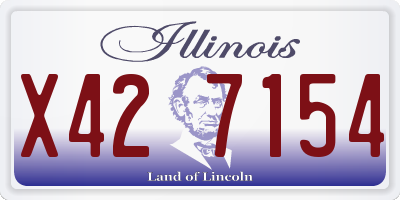 IL license plate X427154