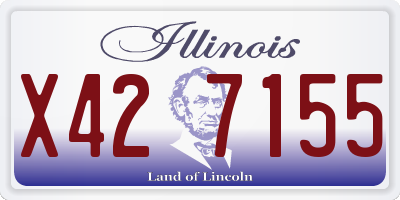 IL license plate X427155