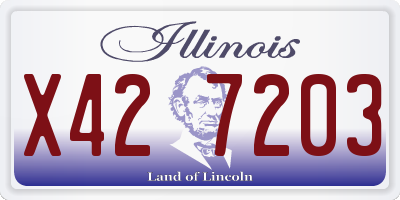 IL license plate X427203